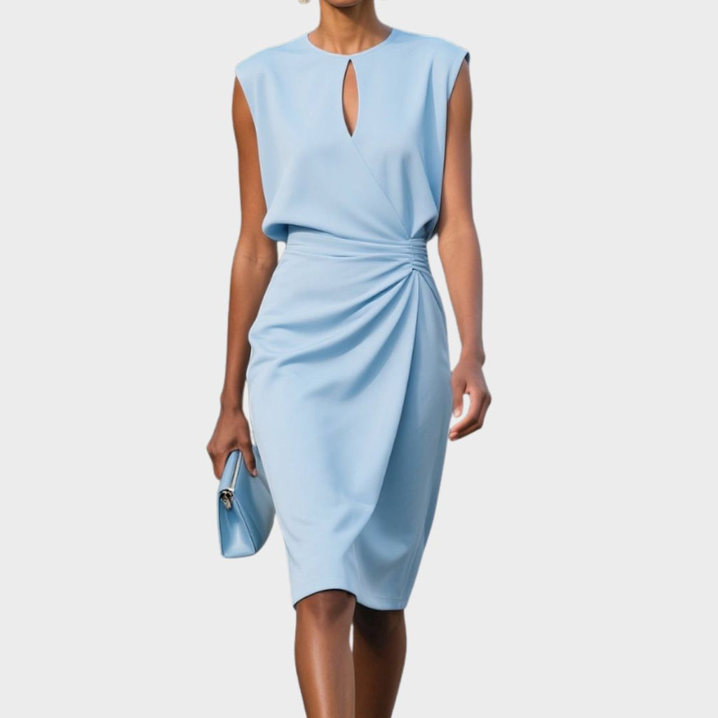 Women’s Elegant Knee-Length Dress Sleeveless Versatile Style 1