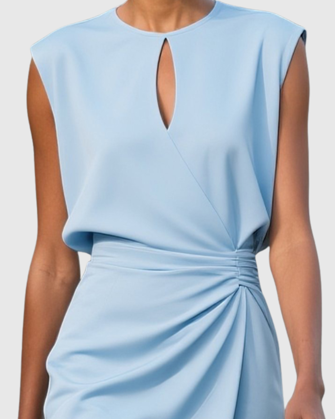 Women’s Elegant Knee-Length Dress Sleeveless Versatile Style 2