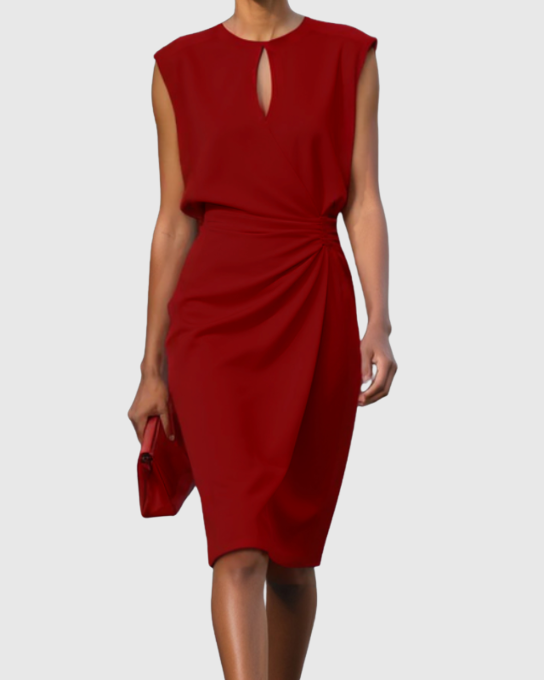 Women’s Elegant Knee-Length Dress Sleeveless Versatile Style 7