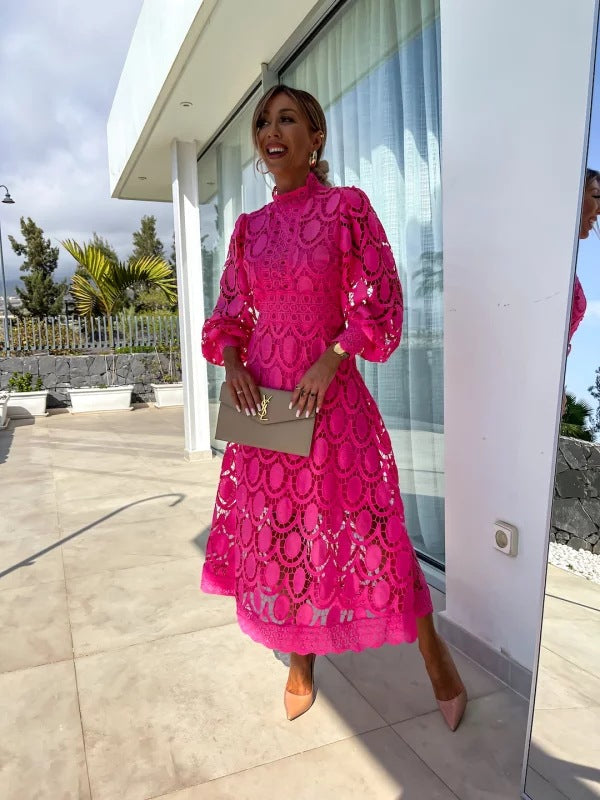 Women’s Elegant Long Sleeve Evening Dress for Summer Events 0