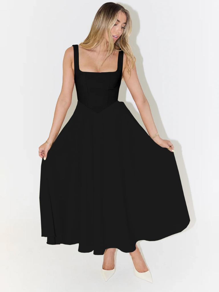 Women’s Elegant Midi Dress Flattering Silhouette for Formal and Cocktail Occasions 5
