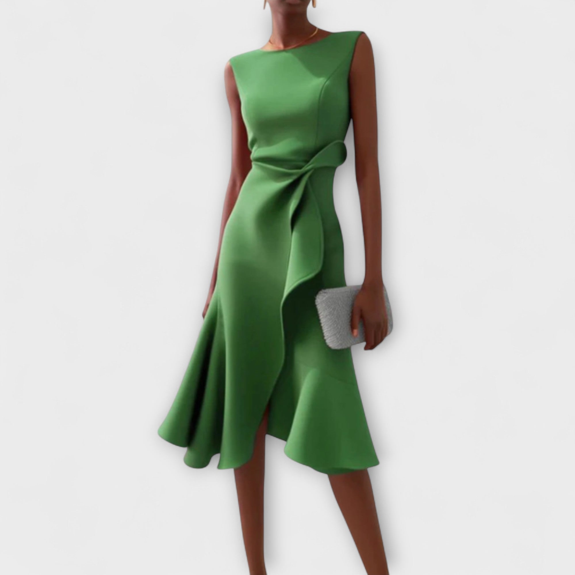 Women’s Elegant Pleated Midi Dress Flowing Design for Formal Occasions 6