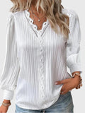 Women’s Elegant Pullover Blouse Timeless Sophisticated Style 0