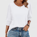 Women’s Elegant Smocked Top Comfortable Lightweight Everyday Style 0