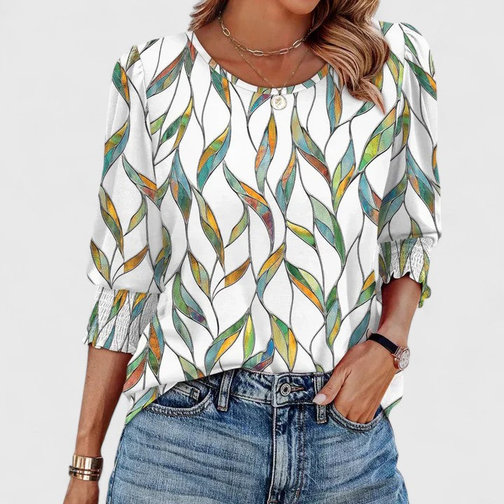 Women’s Elegant Smocked Top Comfortable Lightweight Everyday Style 5