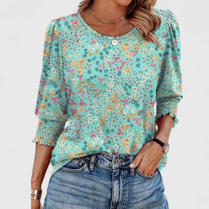 Women’s Elegant Smocked Top Comfortable Lightweight Everyday Style 6