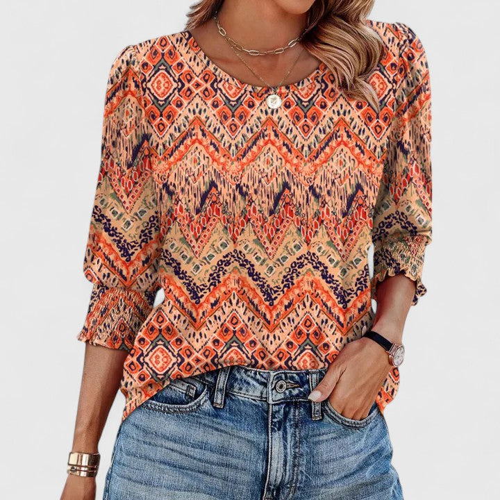 Women’s Elegant Smocked Top Comfortable Lightweight Everyday Style 8