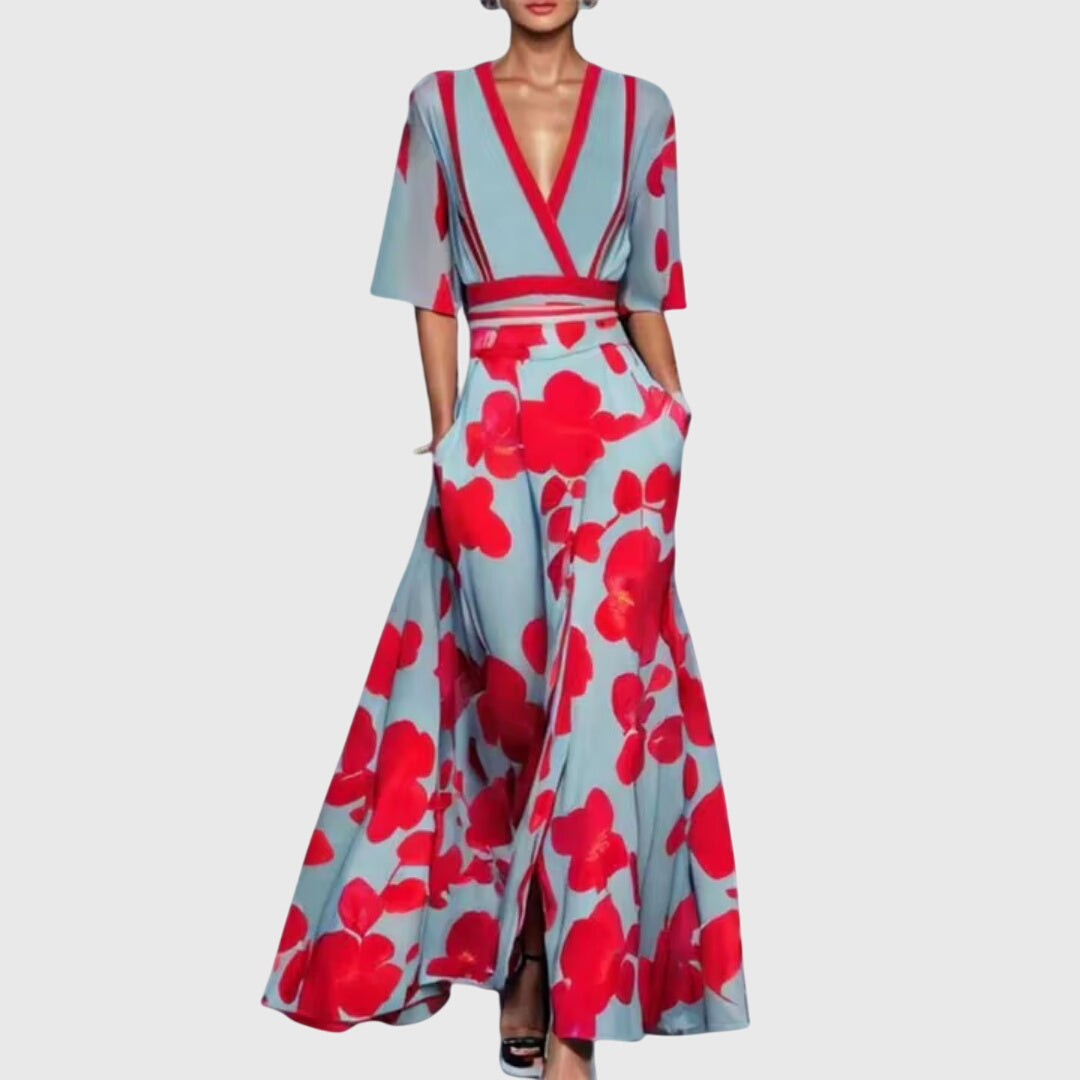 Women’s Elegant Spring Dress Airy Floral Design 0