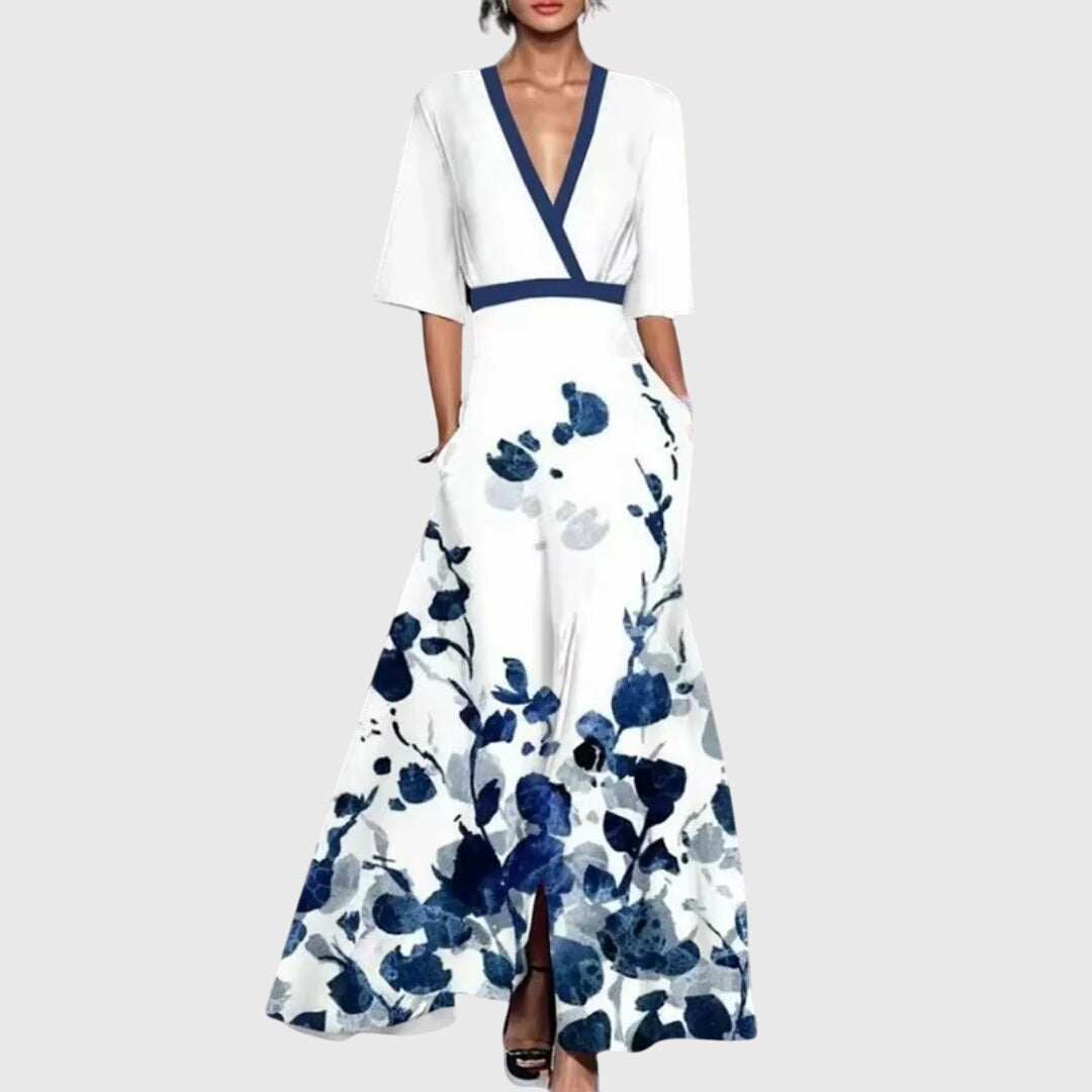 Women’s Elegant Spring Dress Airy Floral Design 1