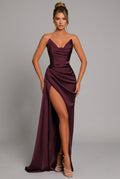 Women’s Elegant Strapless Maxi Dress with Sweetheart Neckline 0
