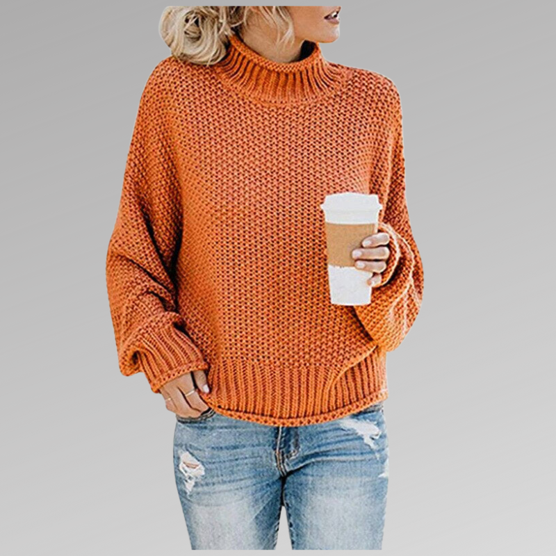 Women’s Elegant Sweater Chic High-Neck Design 0