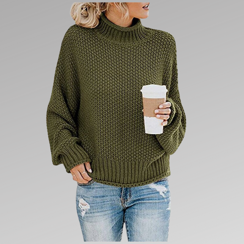 Women’s Elegant Sweater Chic High-Neck Design 1