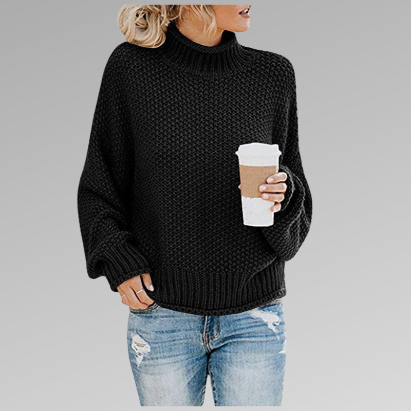 Women’s Elegant Sweater Chic High-Neck Design 2