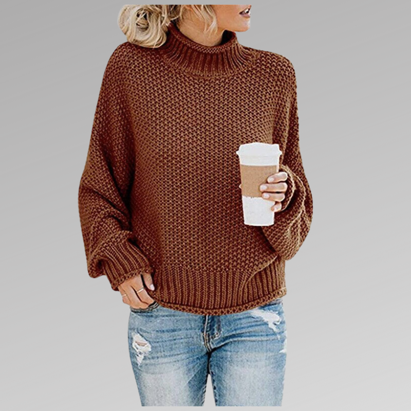 Women’s Elegant Sweater Chic High-Neck Design 3