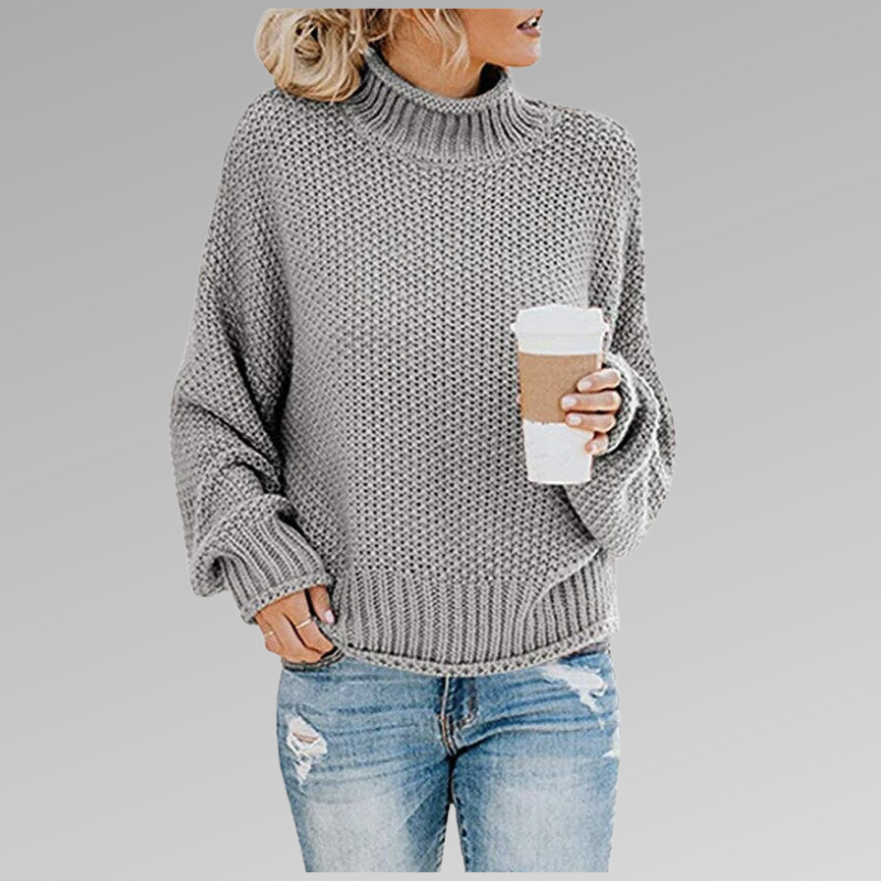 Women’s Elegant Sweater Chic High-Neck Design 4