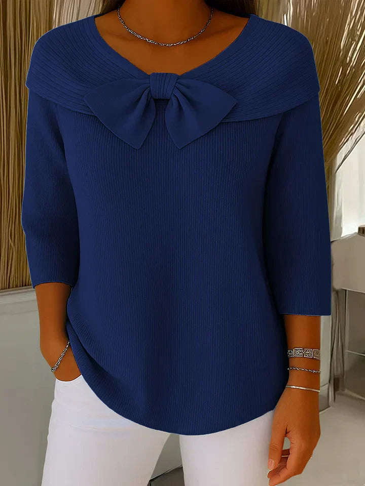 Women’s Elegant Sweater Soft Touch with Bow Detail 4