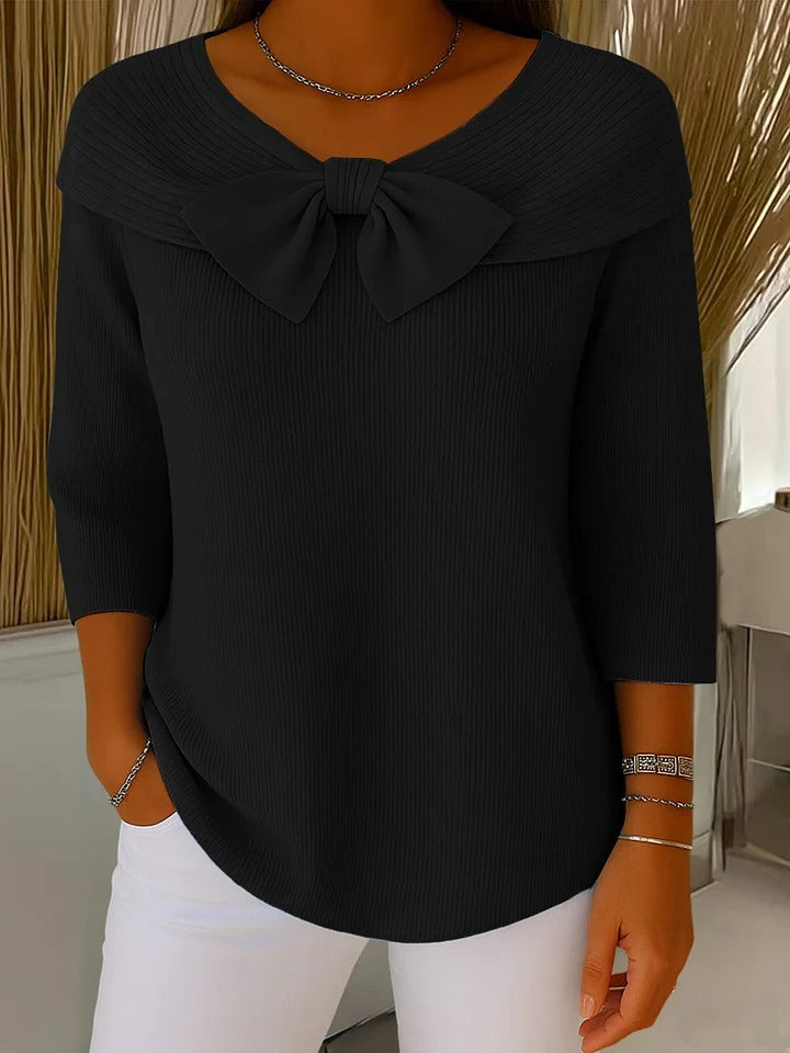 Women’s Elegant Sweater Soft Touch with Bow Detail 5