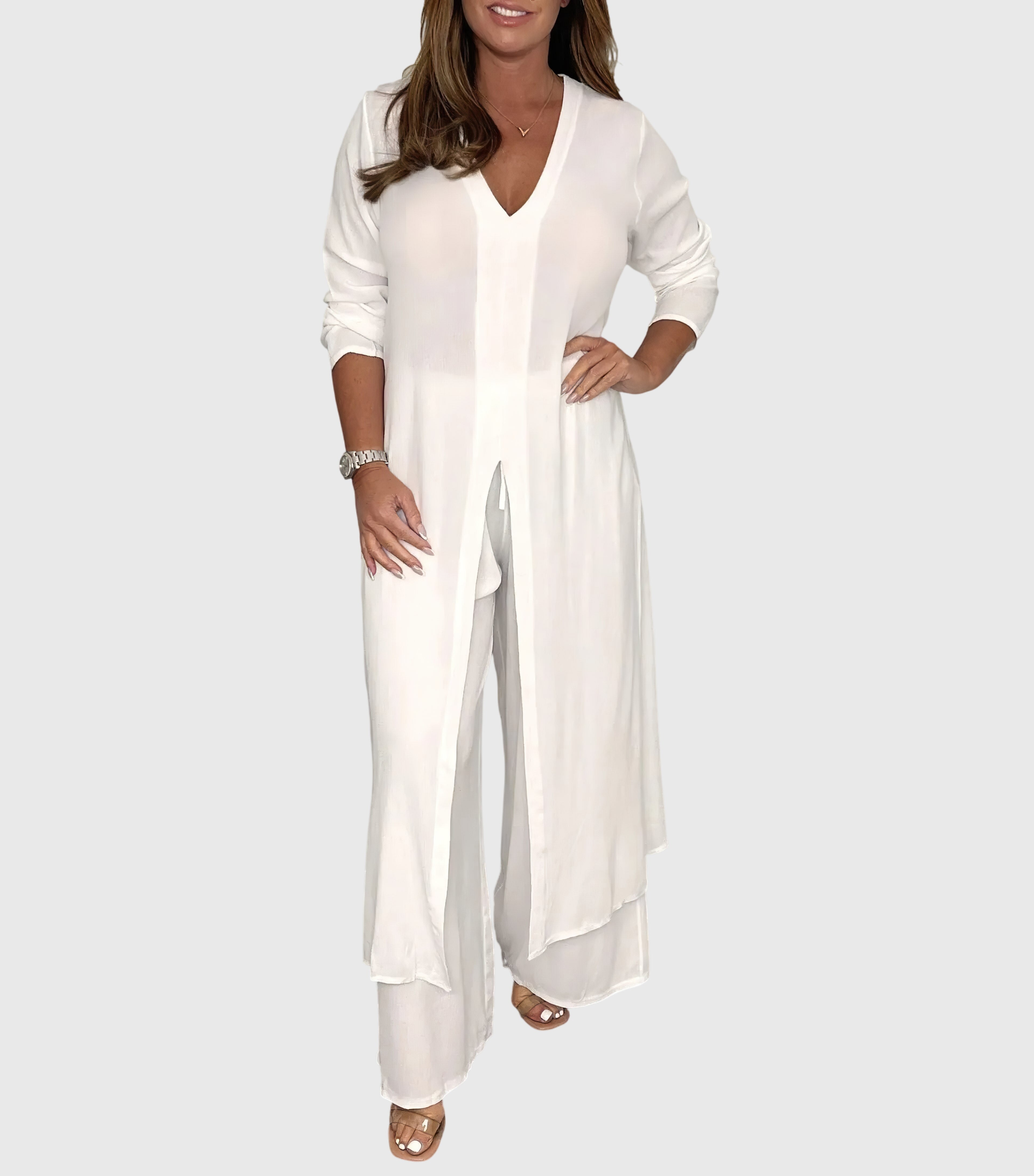 Women’s Elegant Two-Piece Set Flattering Design for Versatile Occasions 2