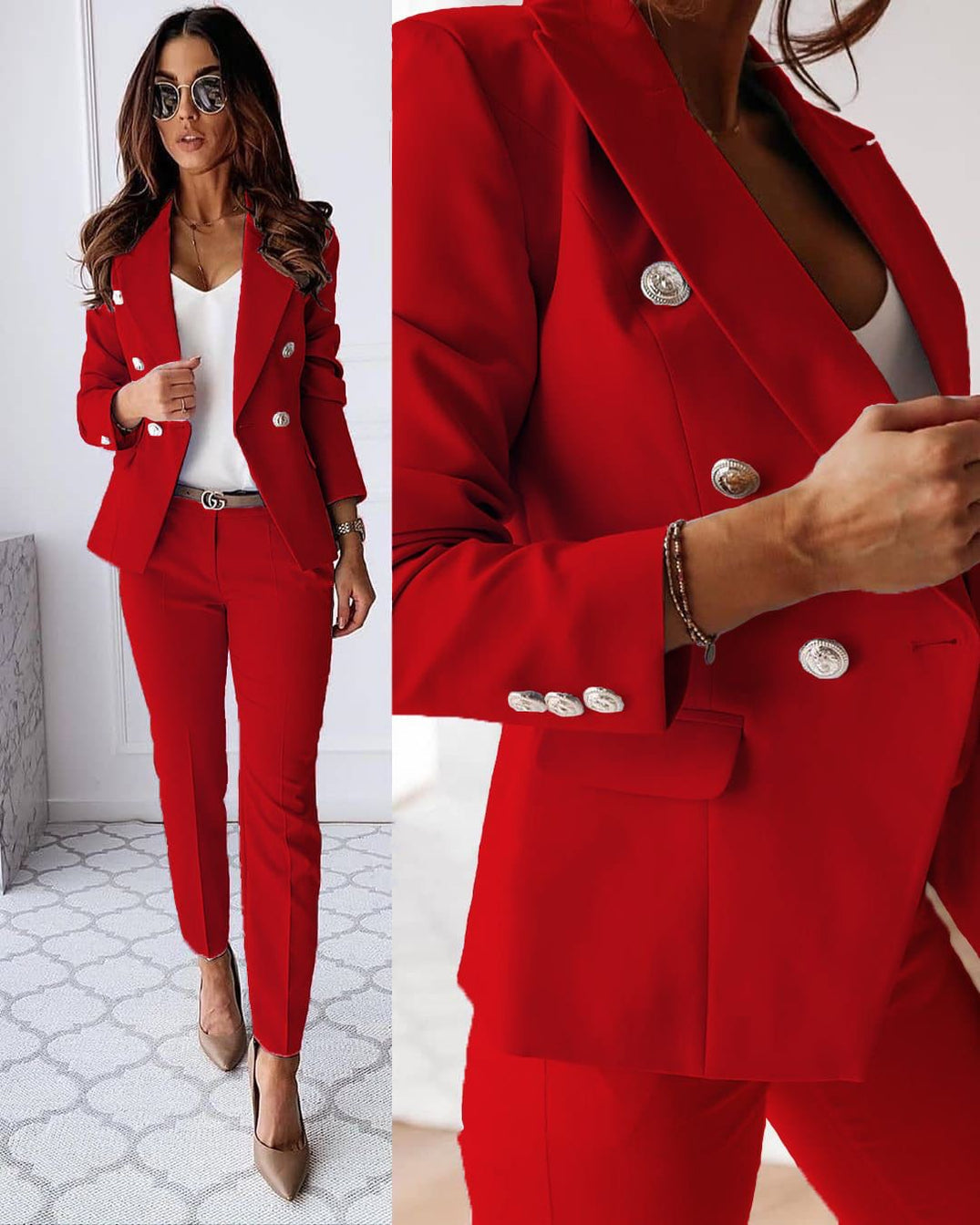 Women’s Elegant Two-Piece Suit Set Modern Style 1