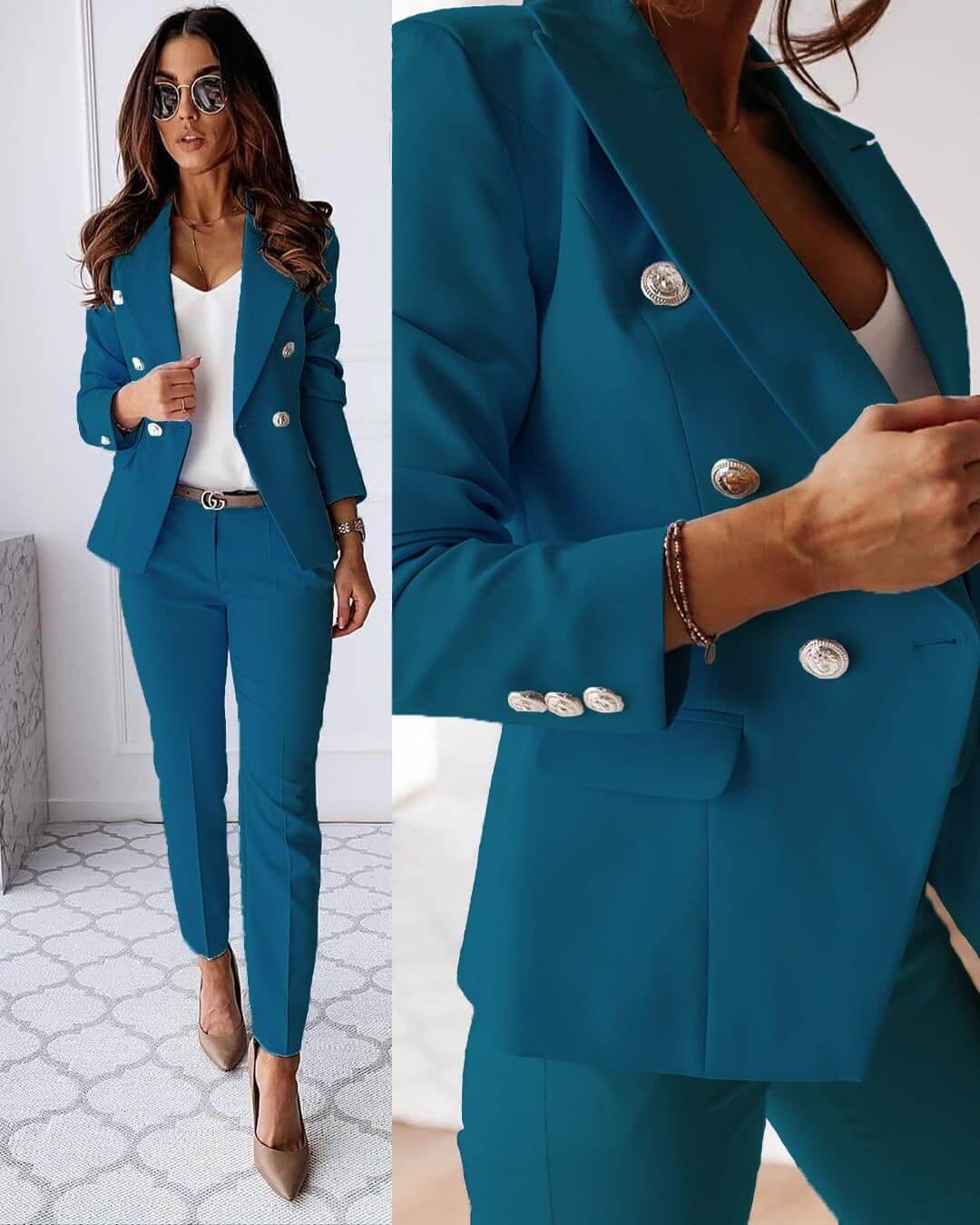 Women’s Elegant Two-Piece Suit Set Modern Style 3
