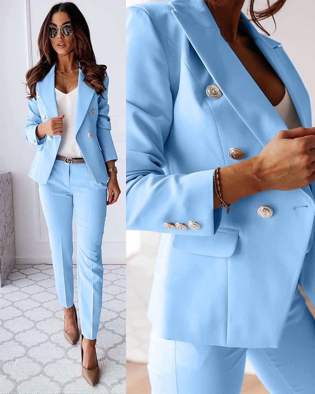 Women’s Elegant Two-Piece Suit Set Modern Style 5