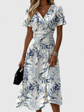 Women’s Elegant V-Neck Dress Timeless Summer Style 0