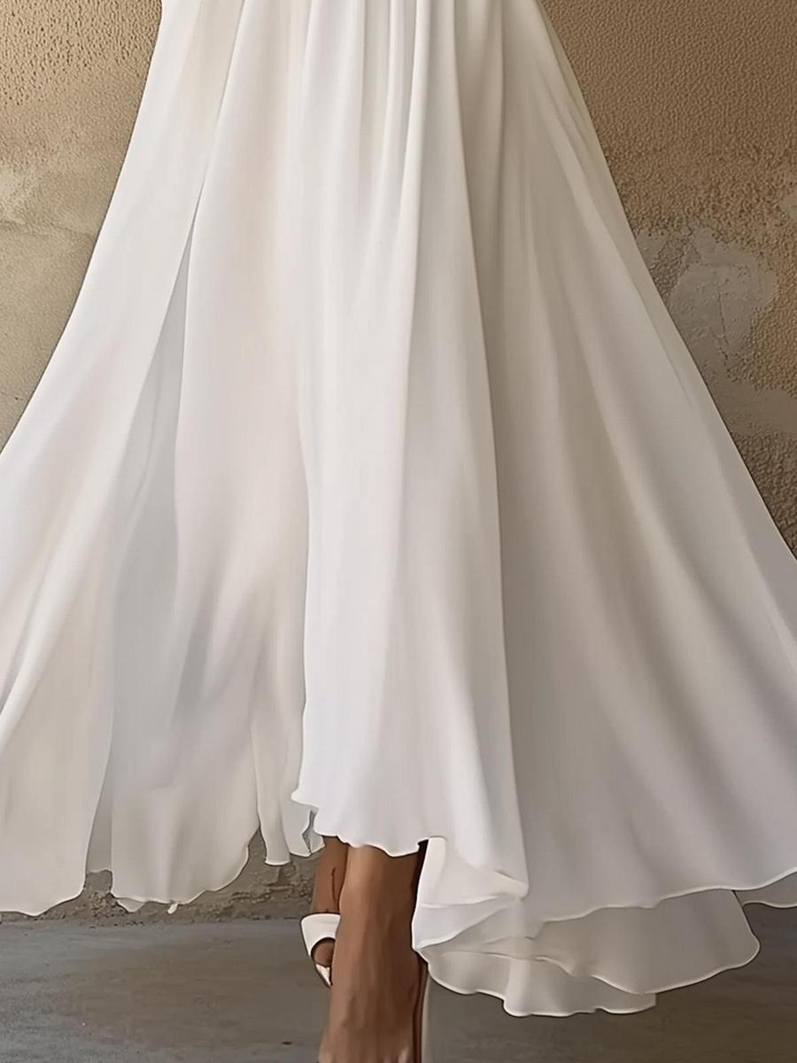 Women’s Elegant V-Neck Maxi Dress Minimalist Style for Any Occasion 2