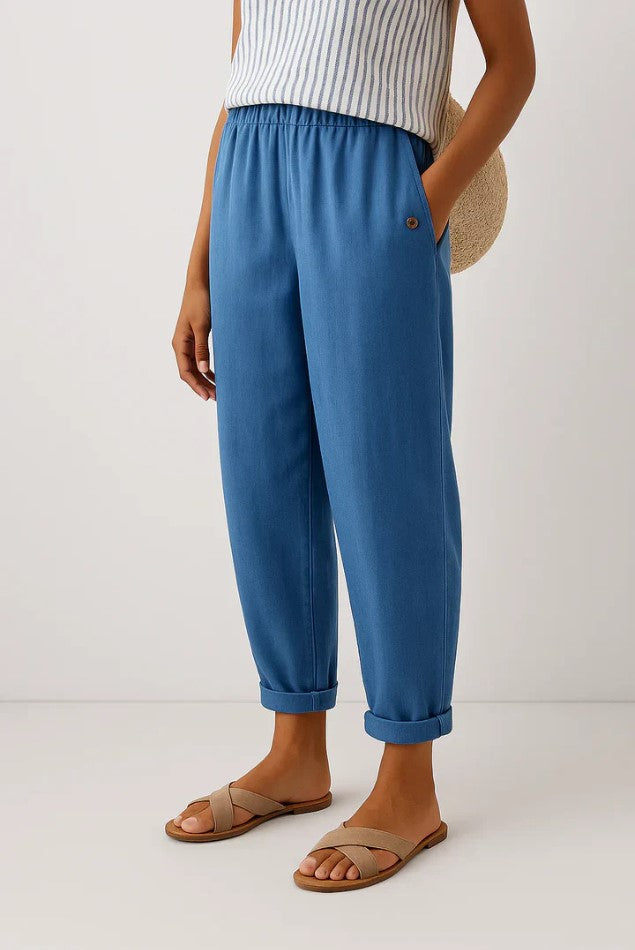 Women’s Everyday Trousers Relaxed Straight-Leg Cotton Blend 2