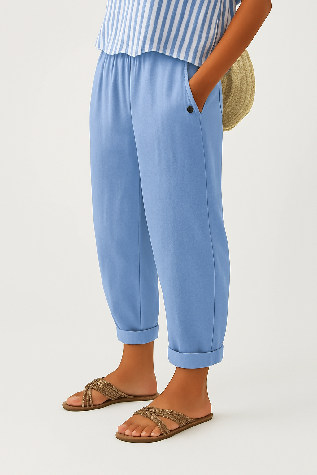Women’s Everyday Trousers Relaxed Straight-Leg Cotton Blend 7