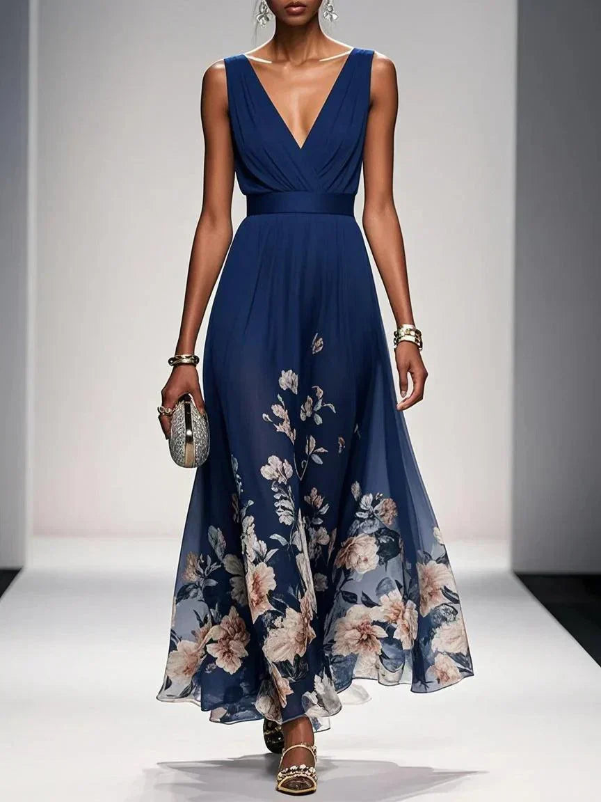 Women’s Floral A-Line Dress Elegant Wedding Guest Style 1