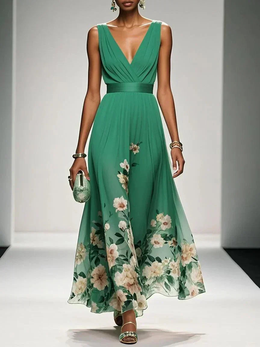 Women’s Floral A-Line Dress Elegant Wedding Guest Style 7