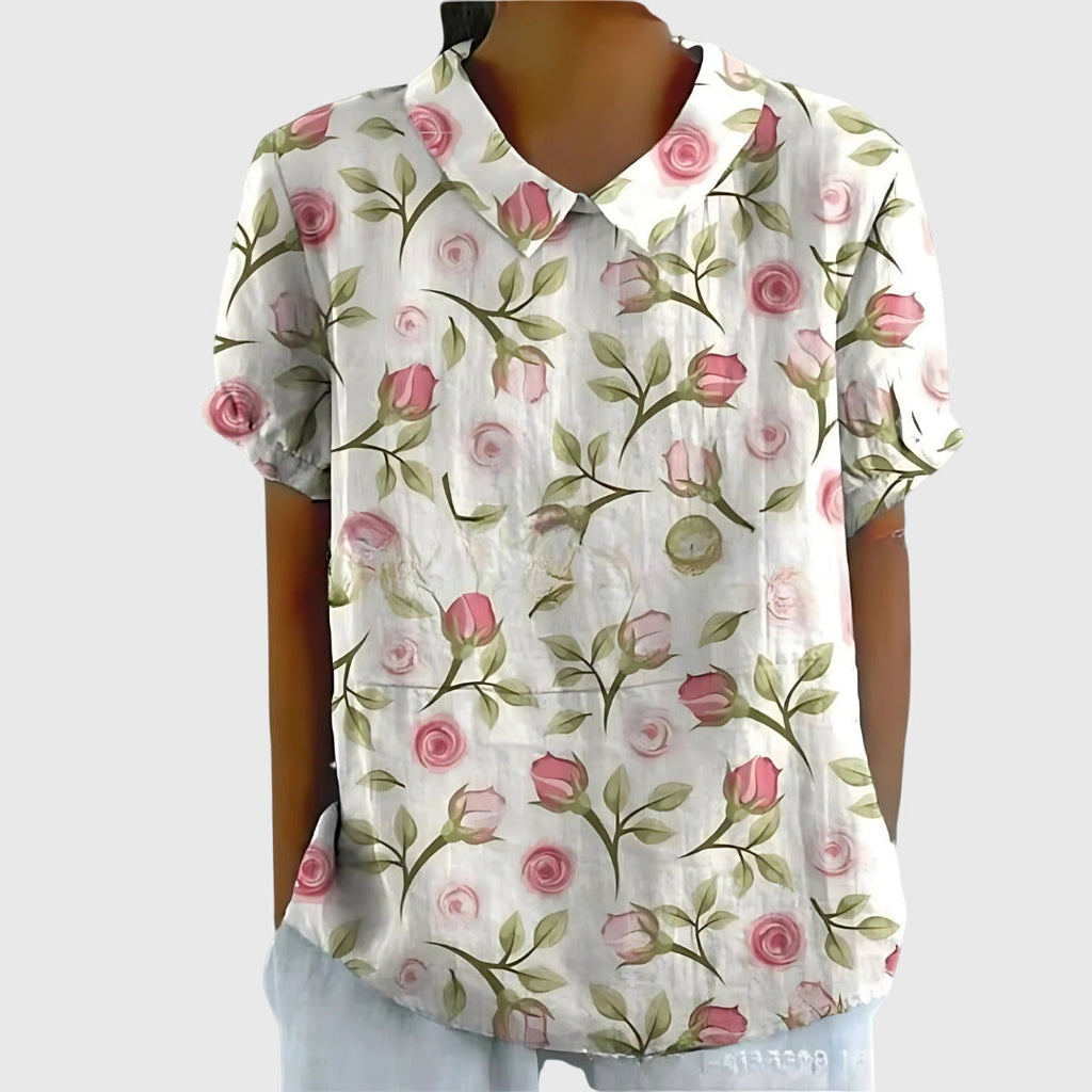 Women’s Floral Blouse Lightweight Casual Top 7