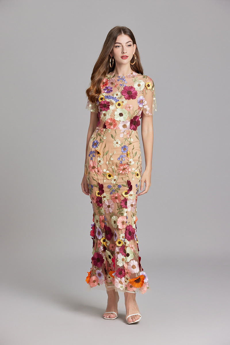Women’s Floral Bodycon Midi Dress Elegant Summer Style 4