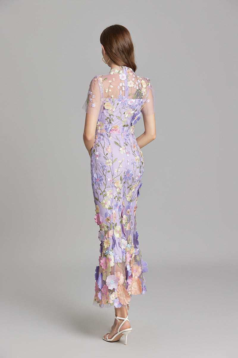 Women’s Floral Bodycon Midi Dress Elegant Summer Style 8
