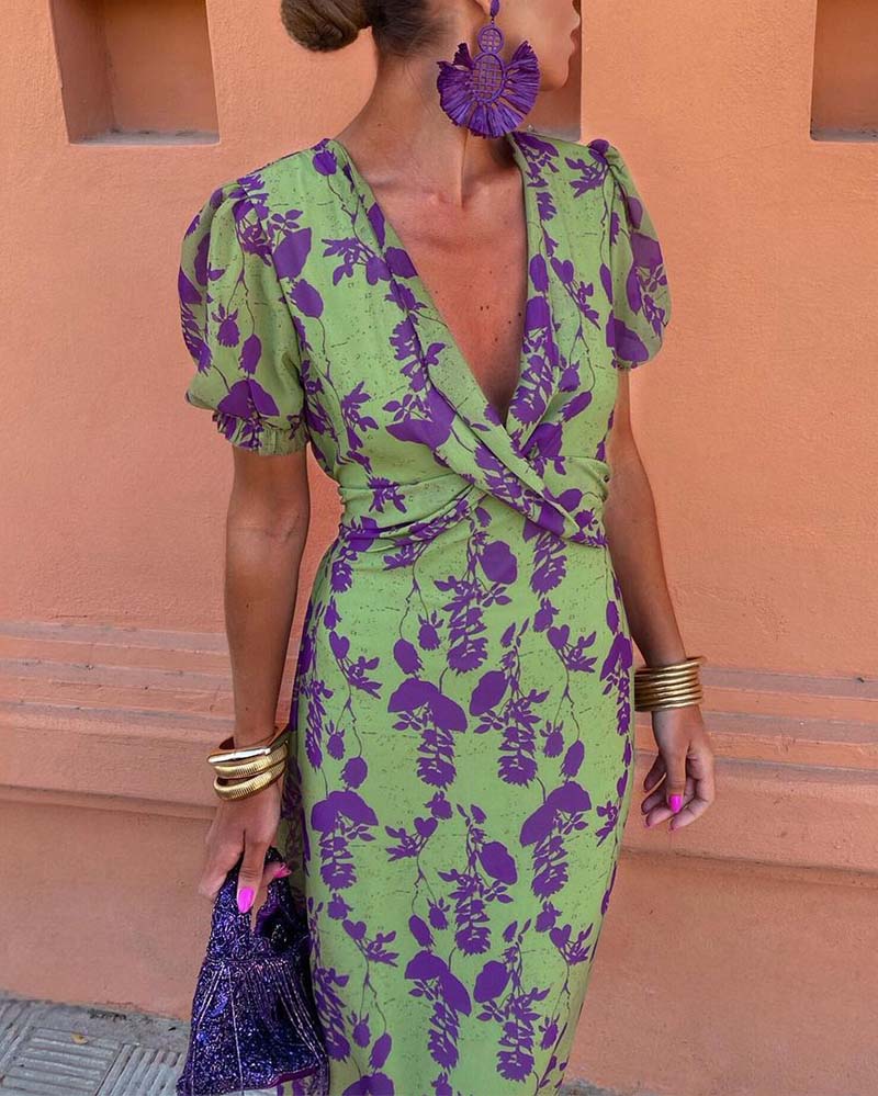 Women’s Floral Dress Elegant Design for Weddings and Special Occasions 1