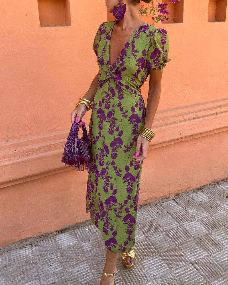Women’s Floral Dress Elegant Design for Weddings and Special Occasions 2