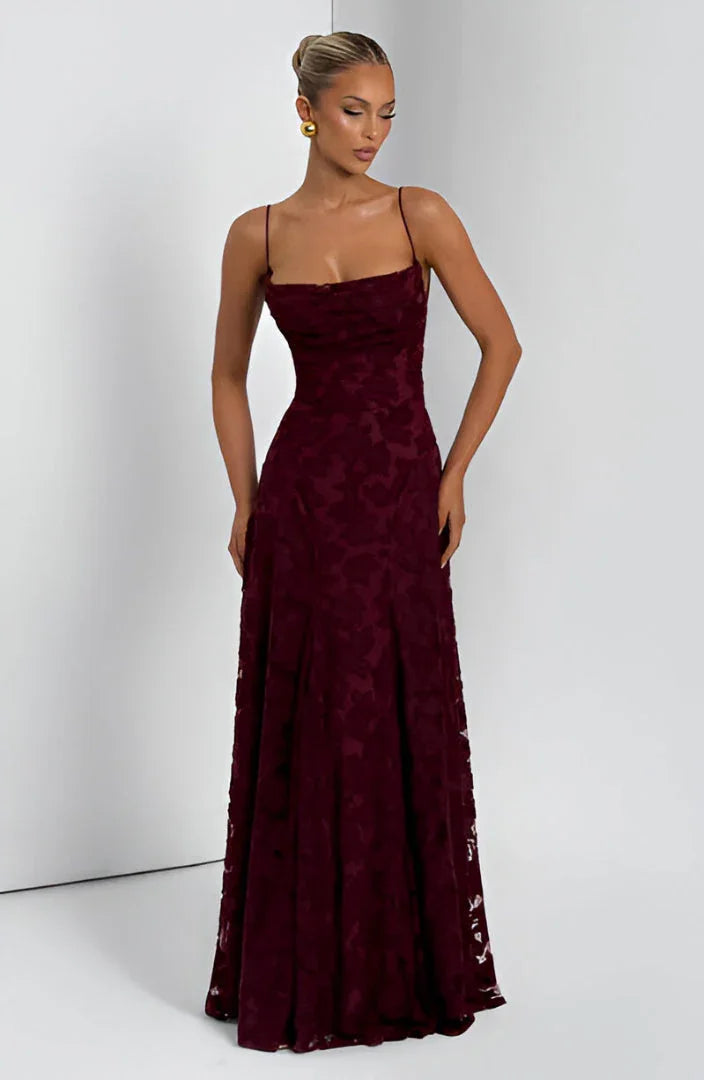 Women’s Floral Maxi Dress A-Line Spaghetti Straps for Summer Occasions 4