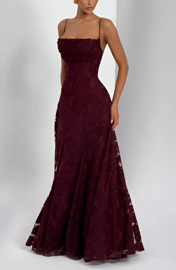 Women’s Floral Maxi Dress A-Line Spaghetti Straps for Summer Occasions 5
