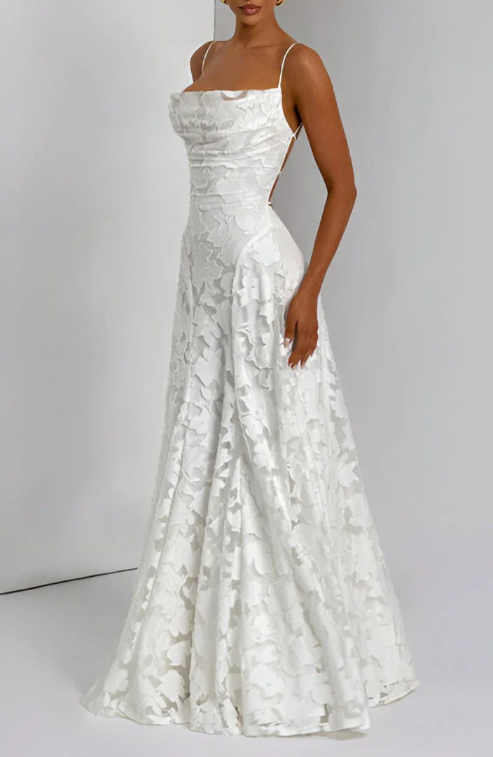 Women’s Floral Maxi Dress A-Line Spaghetti Straps for Summer Occasions 7