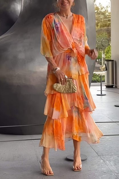 Women’s Floral Maxi Dress Lightweight Chiffon Design 2