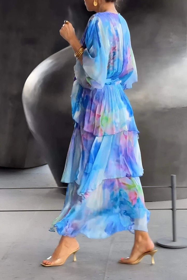Women’s Floral Maxi Dress Lightweight Chiffon Design 5