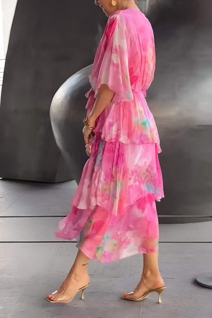 Women’s Floral Maxi Dress Lightweight Chiffon Design 7