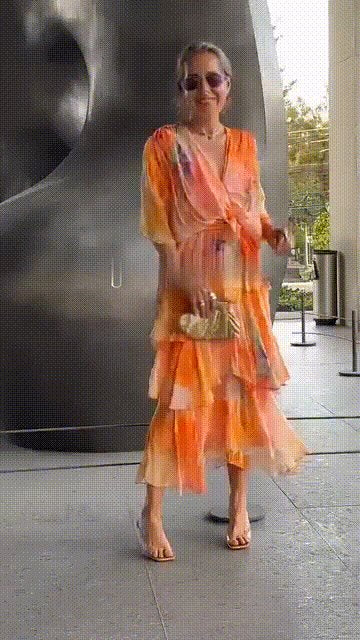 Women’s Floral Maxi Dress Lightweight Chiffon Design 8