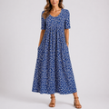 Women’s Floral Midi Dress Casual Lightweight Design 0