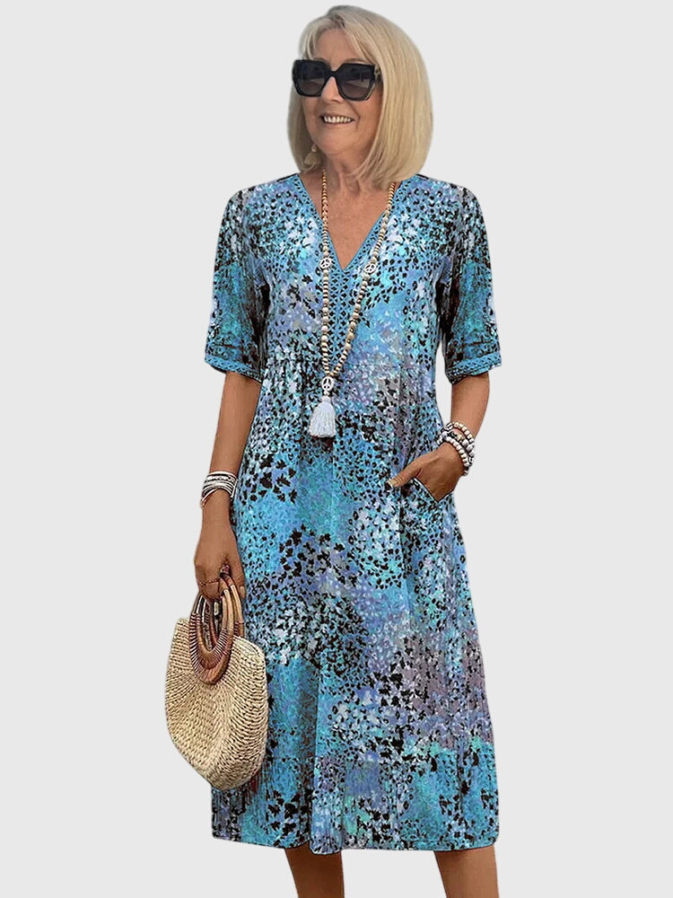 Women’s Floral Midi Dress Elegant Design for Summer Occasions 2