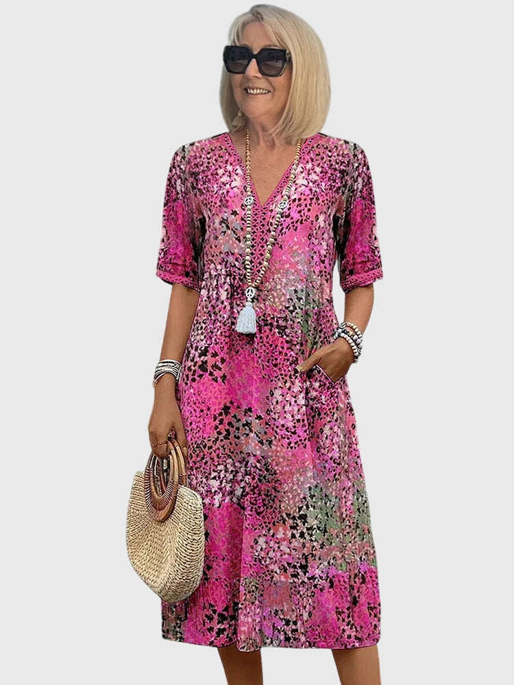 Women’s Floral Midi Dress Elegant Design for Summer Occasions 3
