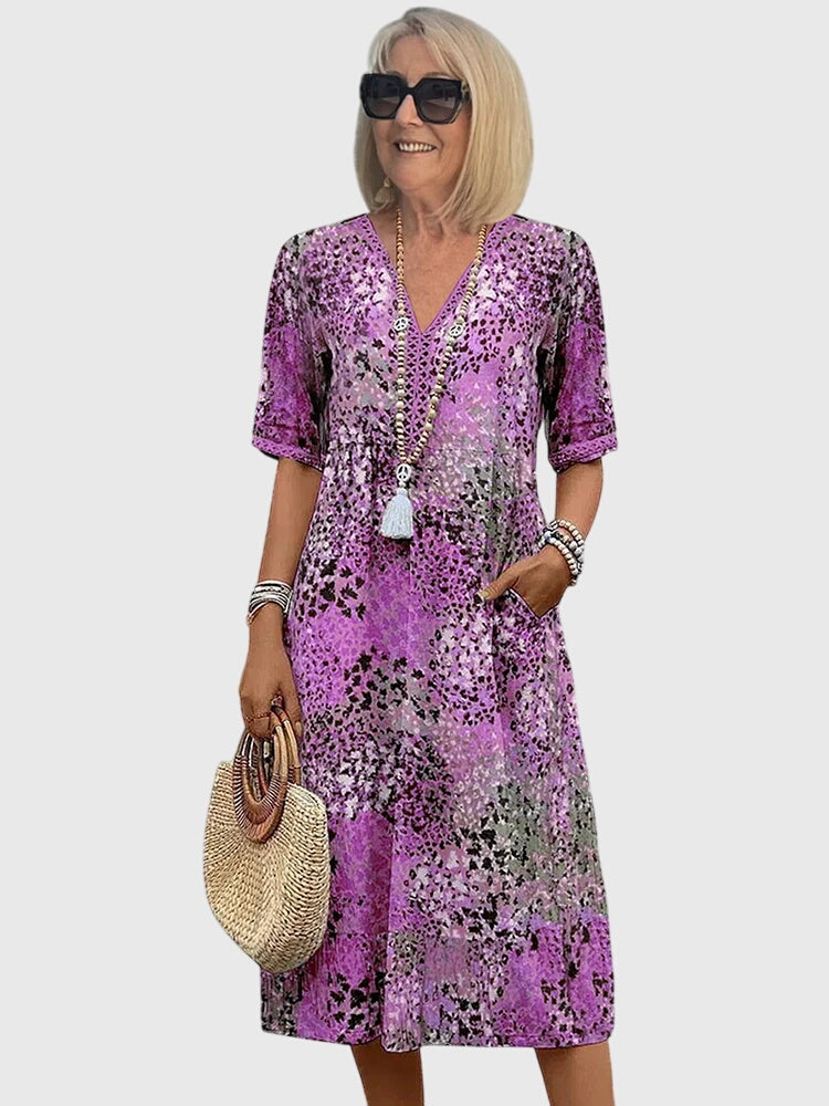 Women’s Floral Midi Dress Elegant Design for Summer Occasions 4