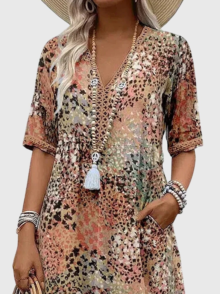 Women’s Floral Midi Dress Elegant Design for Summer Occasions 5