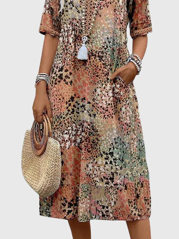 Women’s Floral Midi Dress Elegant Design for Summer Occasions 6