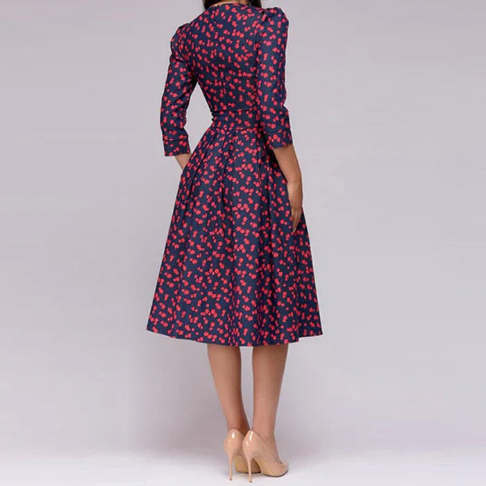 Women’s Floral Midi Dress Flowing Elegance for Summer Style 7